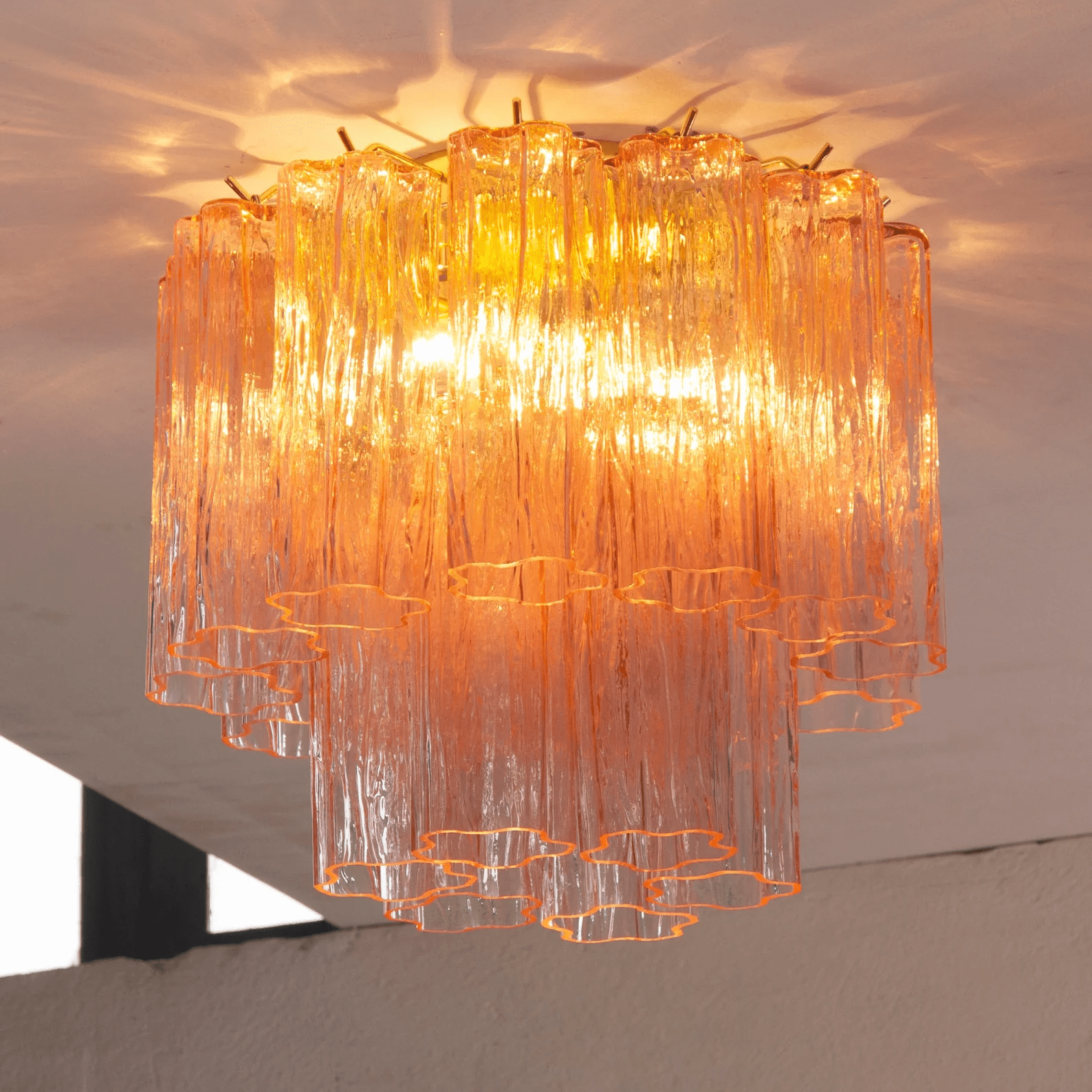 Aurora Ceiling Lamp Pink Waterfall Style - Letslighting