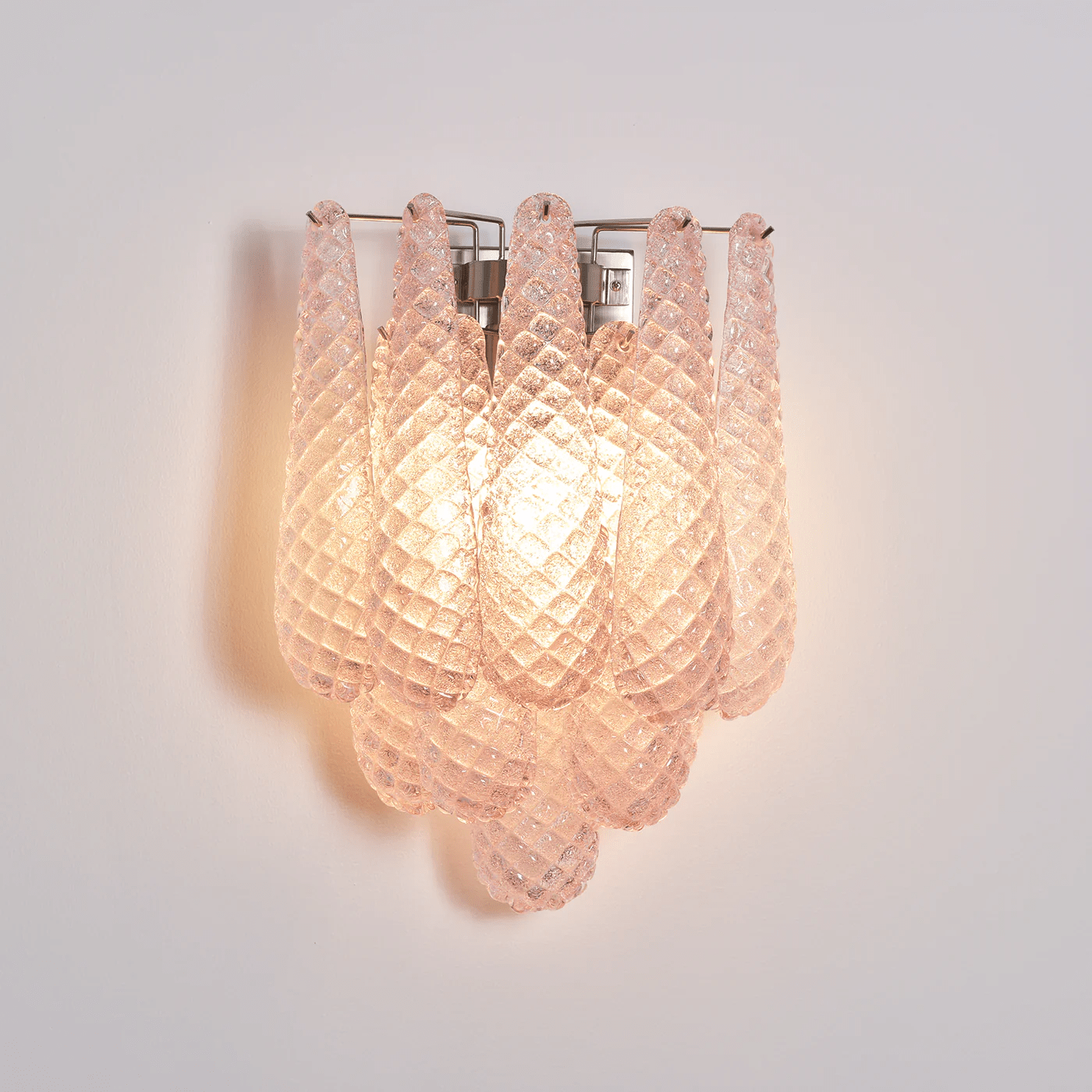 Aurora Wall Lamp Pink Teardrop Glass Floral Artistic - Neutralighting