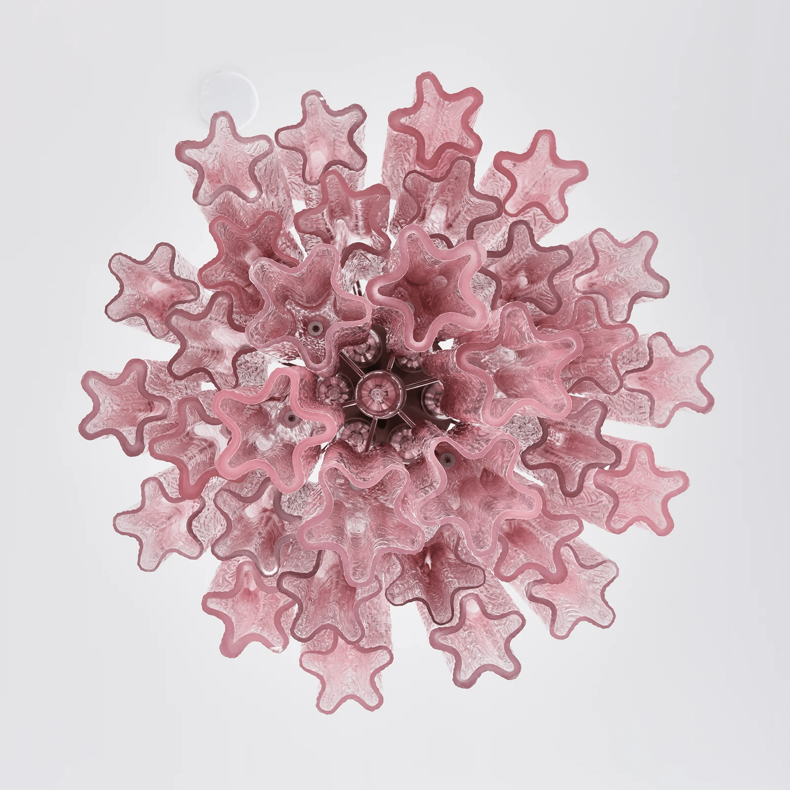 Aurora Chandelier Rose Gradient Murano Glass Tiered - Neutralighting