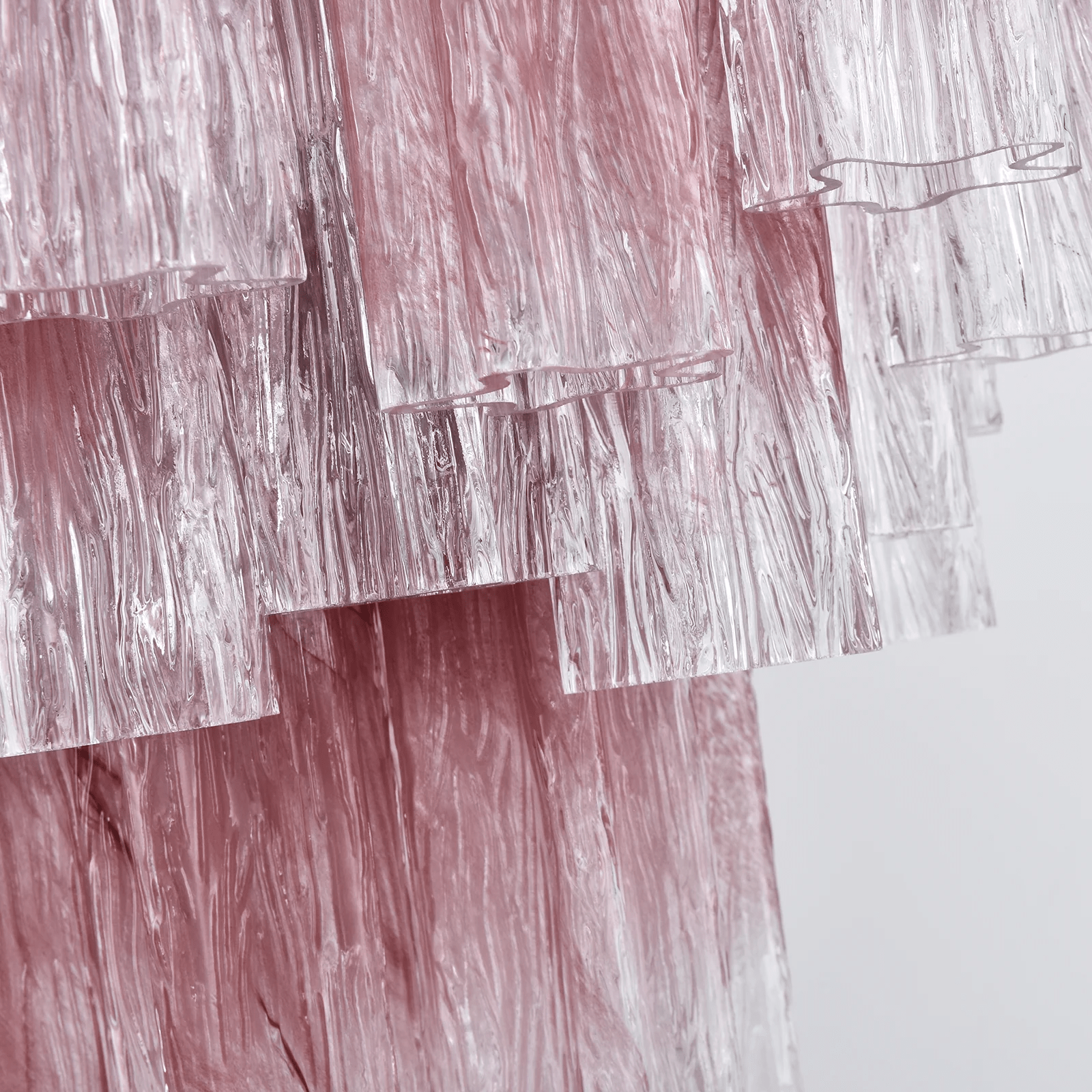 Aurora Chandelier Rose Gradient Murano Glass Tiered - Neutralighting
