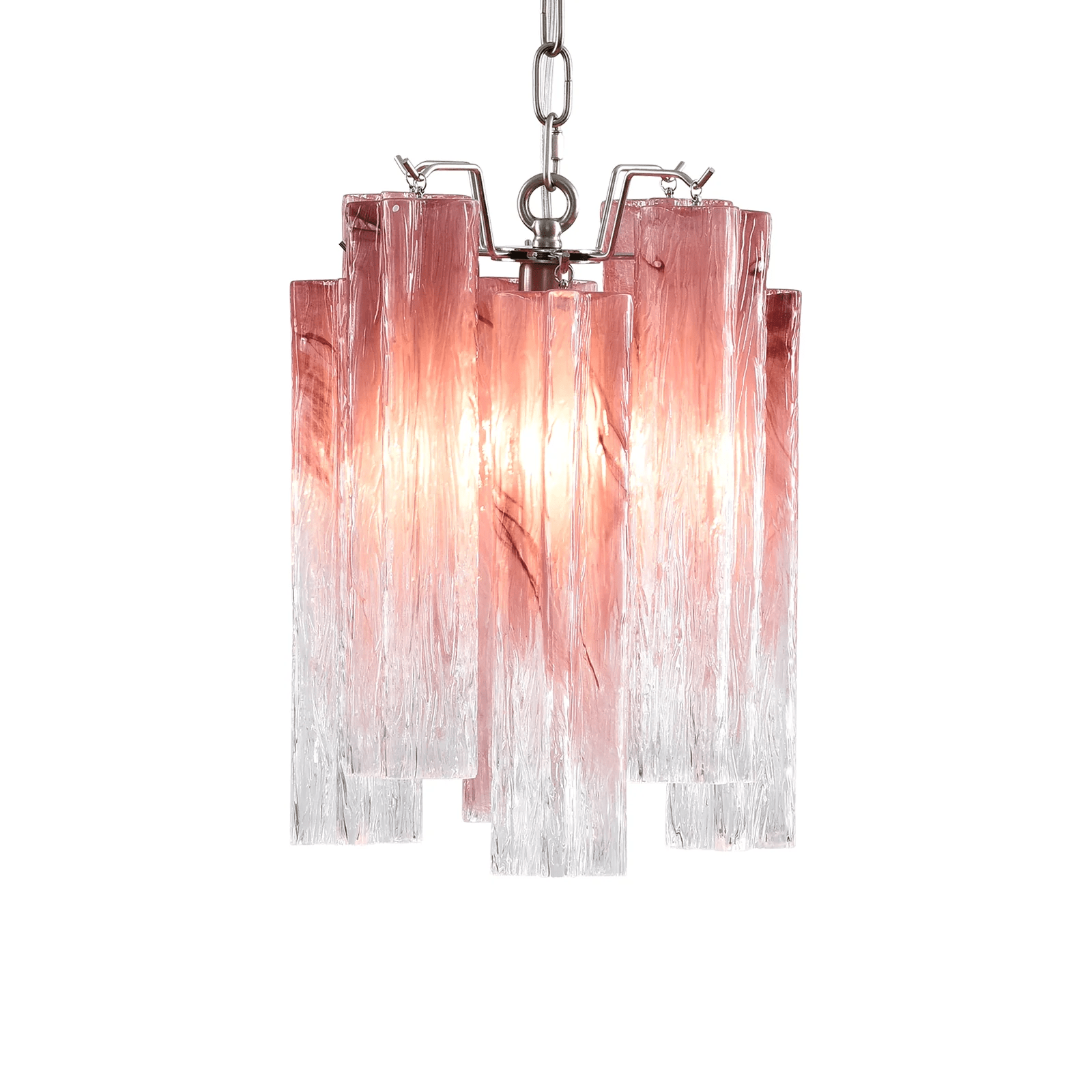 Aurora Chandelier Pink Gradient Murano Glass - Neutralighting