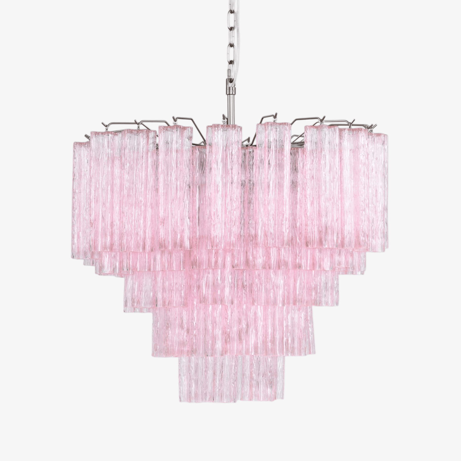 Aurora Chandelier Pink Glass Multi-Tier Romantic Glow - Neutralighting