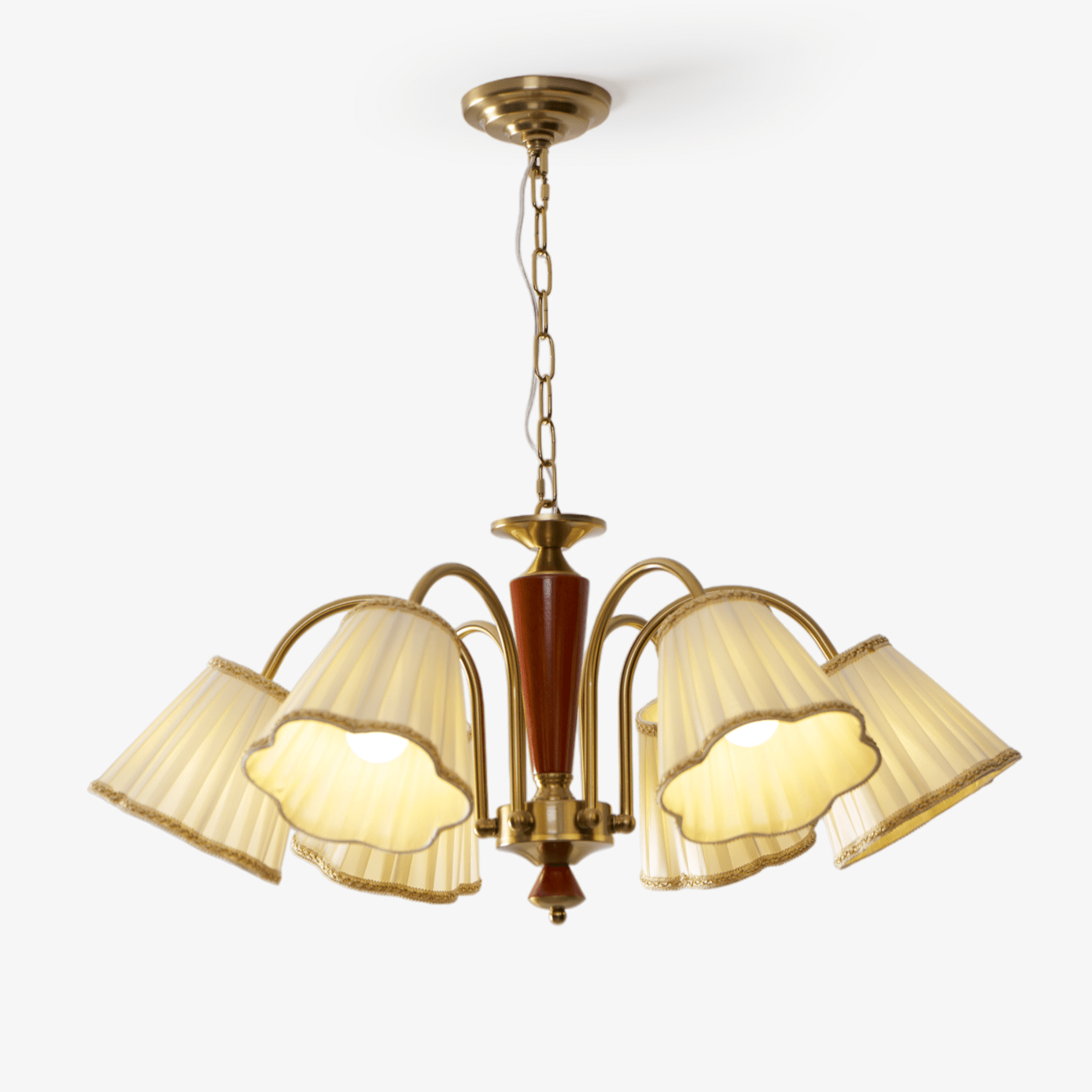 Elijh Vintage Stoff-Kronleuchter-Letslighting