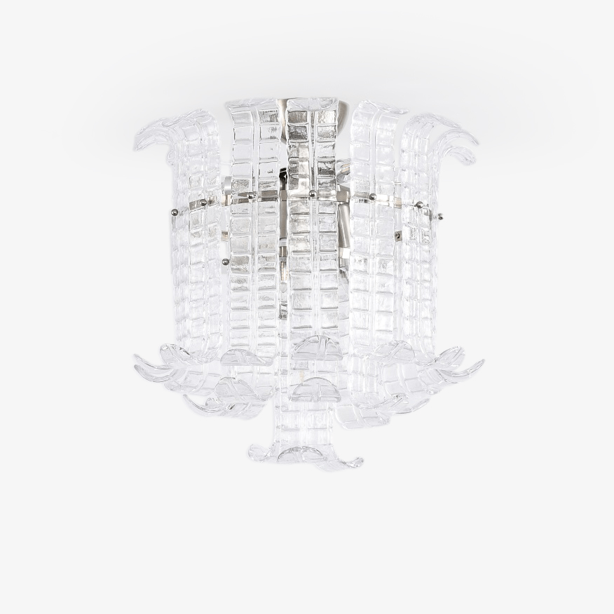 Aurora Ceiling Lamp Clear Murano Glass Flush Mount - Neutralighting