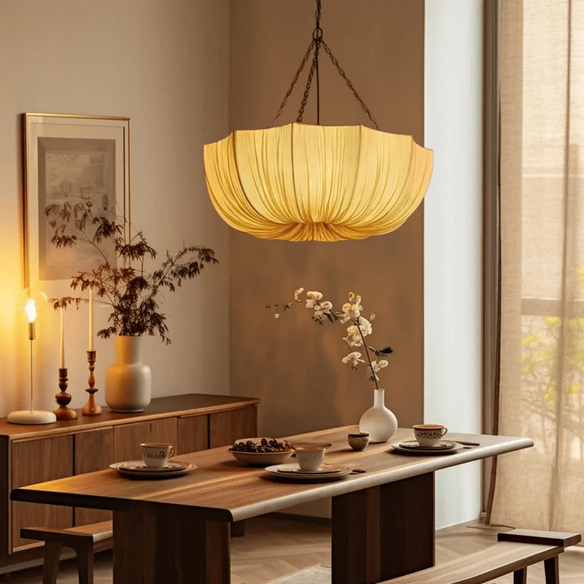 Aurelia Vintage Stoff Pendelleuchte Lampe-Letslighting
