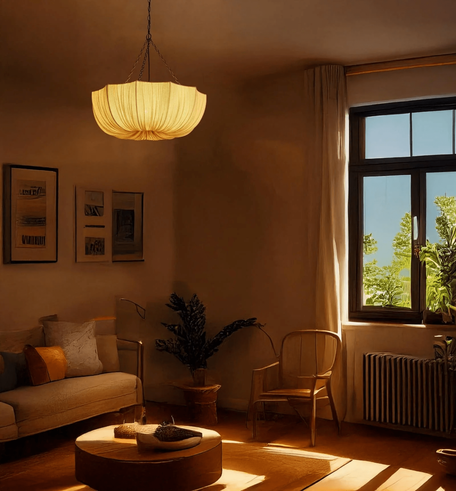 Aurelia Vintage Stoff Pendelleuchte Lampe-Letslighting
