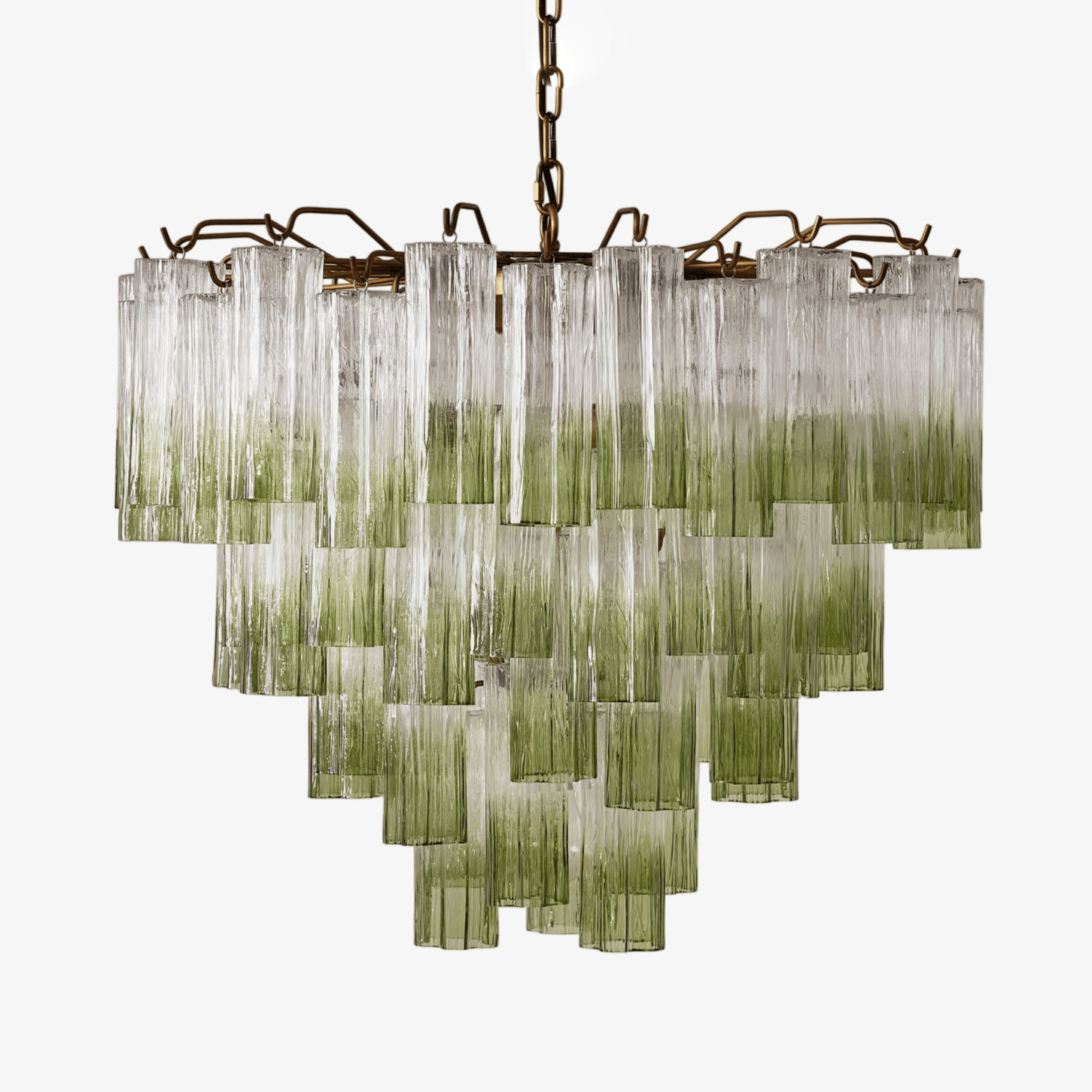 Aurora Chandelier Murano Glass Tiered Green - Neutralighting