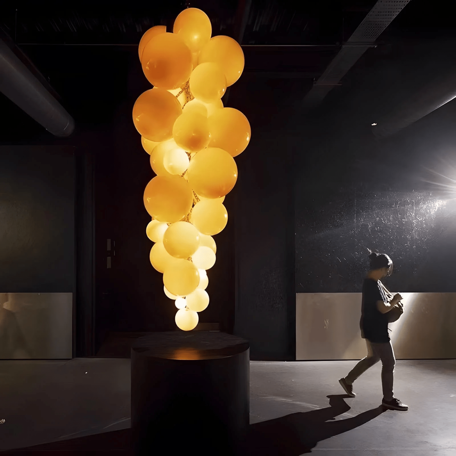 Aurora Chandelier Murano Glass Grape Cluster Art Deco - Blowlighting