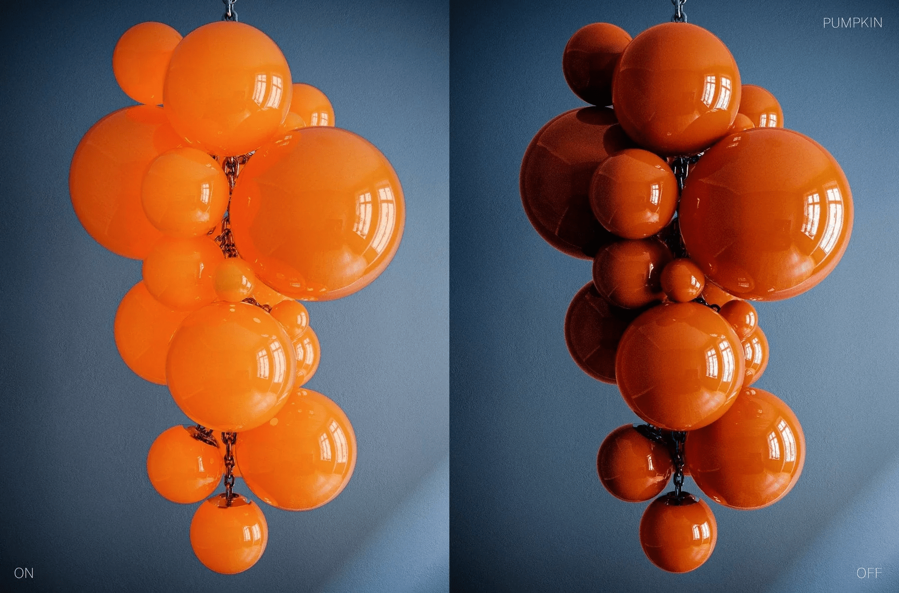 Aurora Chandelier Murano Glass Grape Cluster Art Deco - Blowlighting