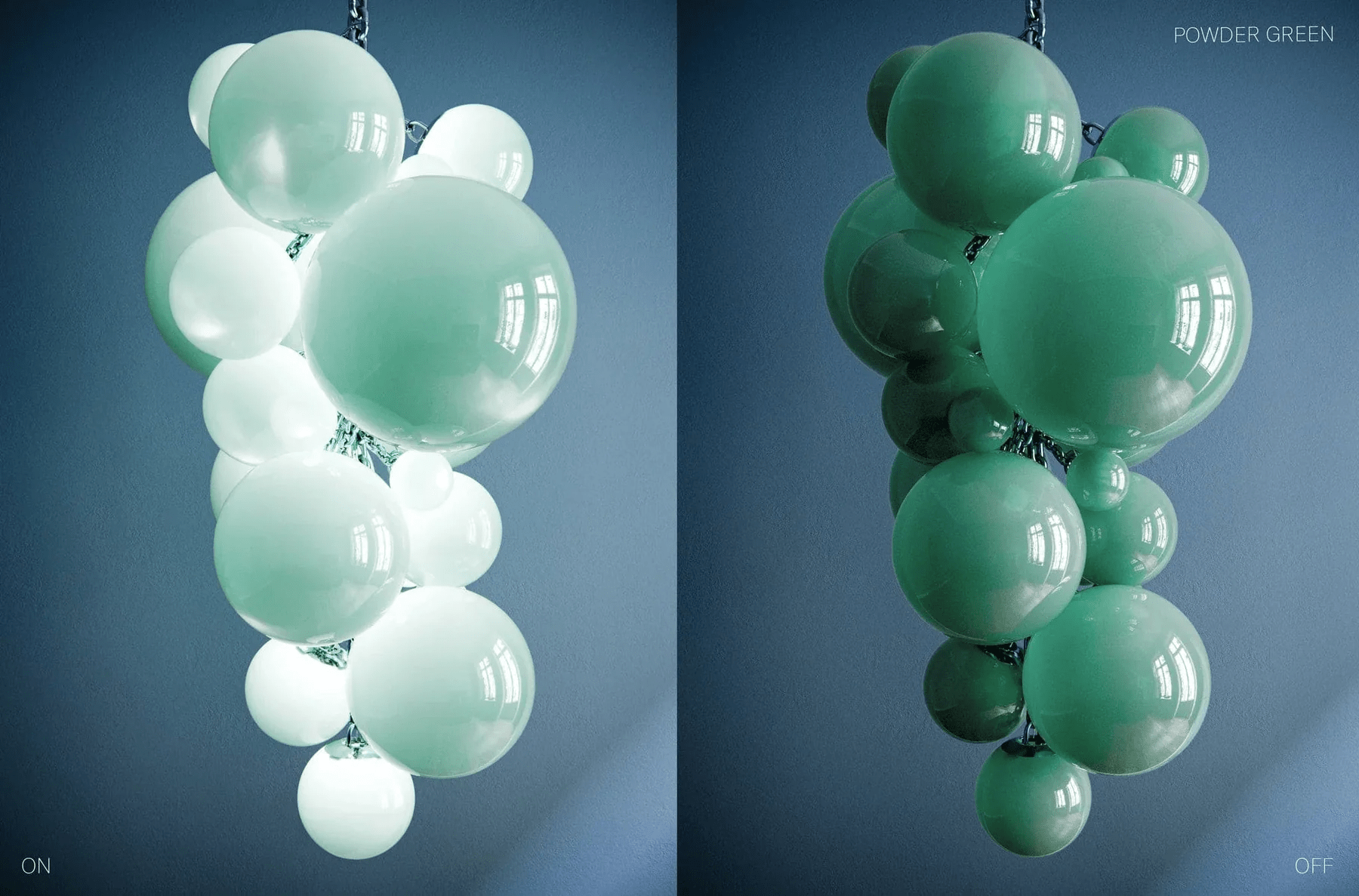 Aurora Chandelier Murano Glass Grape Cluster Art Deco - Blowlighting