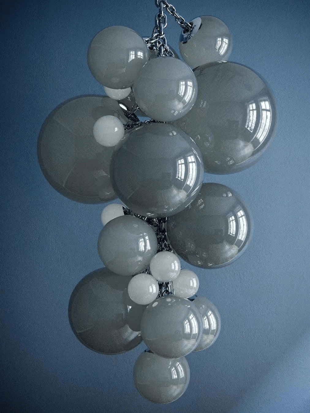 Aurora Chandelier Murano Glass Grape Cluster Art Deco - Blowlighting