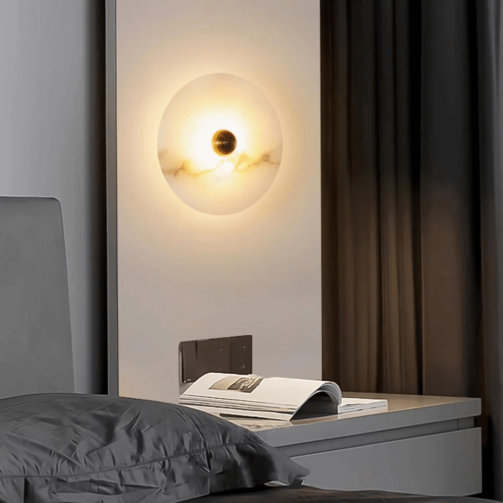 Selene Minimalist Alabaster Ceiling Light - Blowlighting