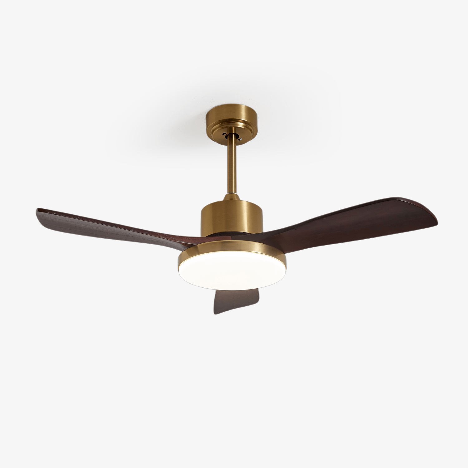 Xen Deckenventilator mit Licht, Walnussfarbenes Finish