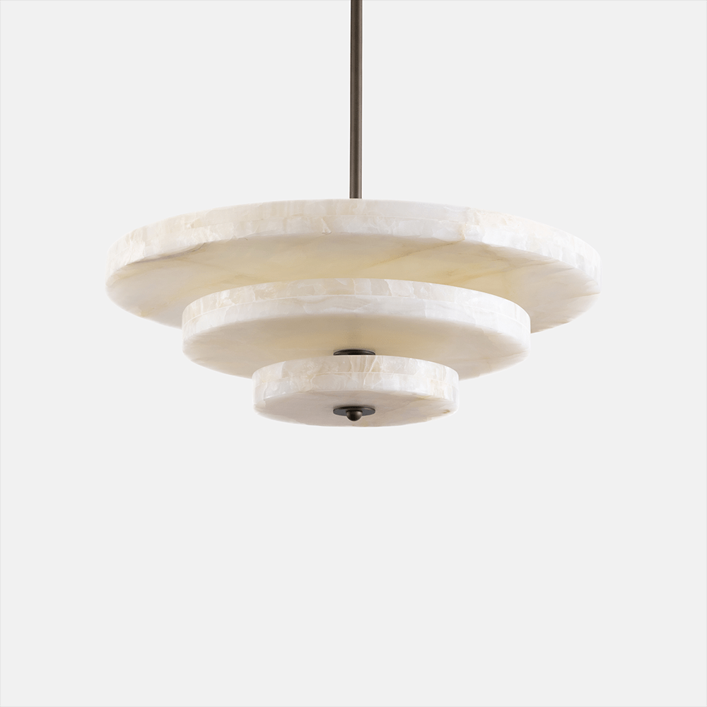 Liora Minimalist Alabaster Pendant Light Chandelier - Neutralighting