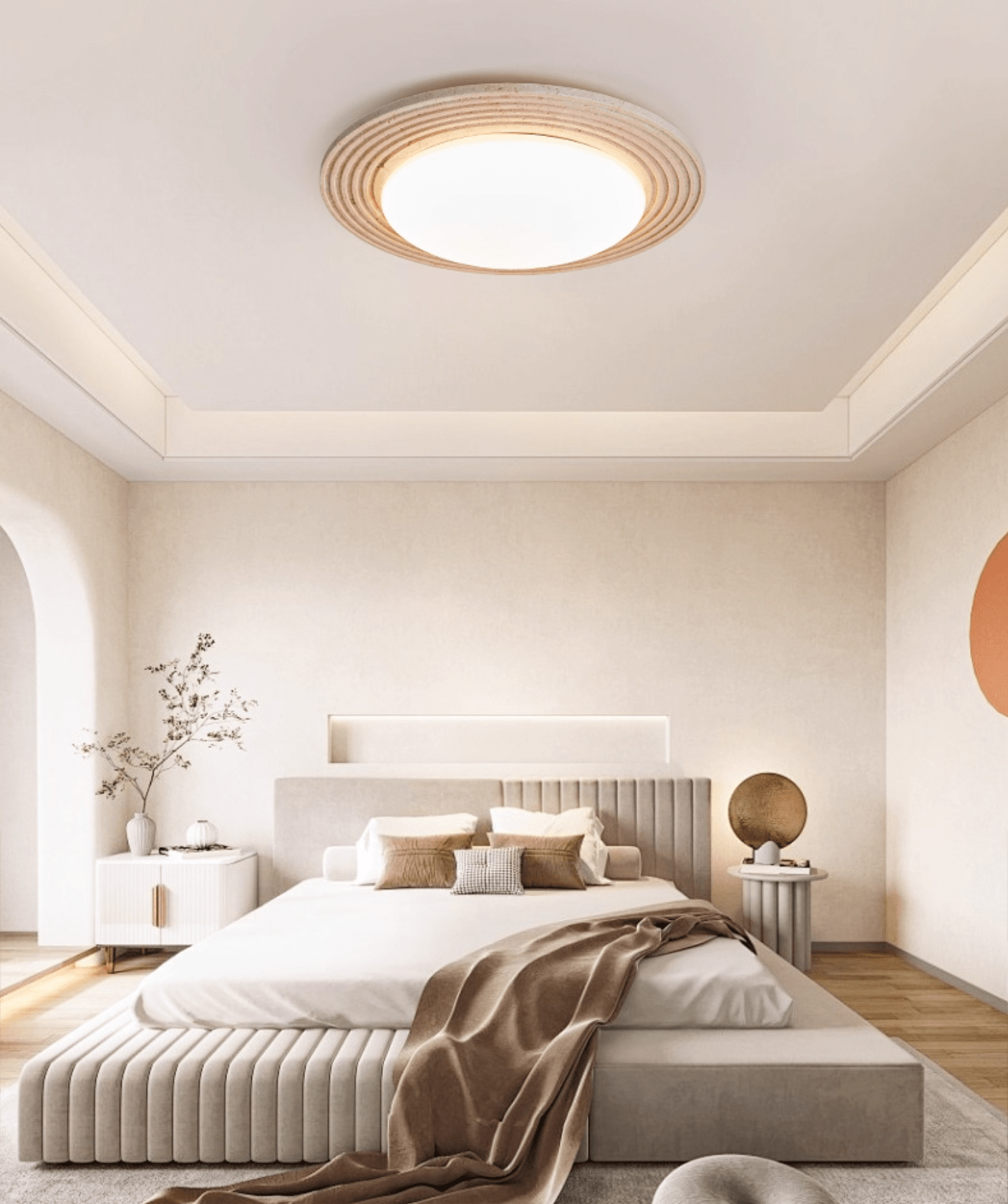 Orinir Minimalist Travertine Ceiling Light - Neutralighting