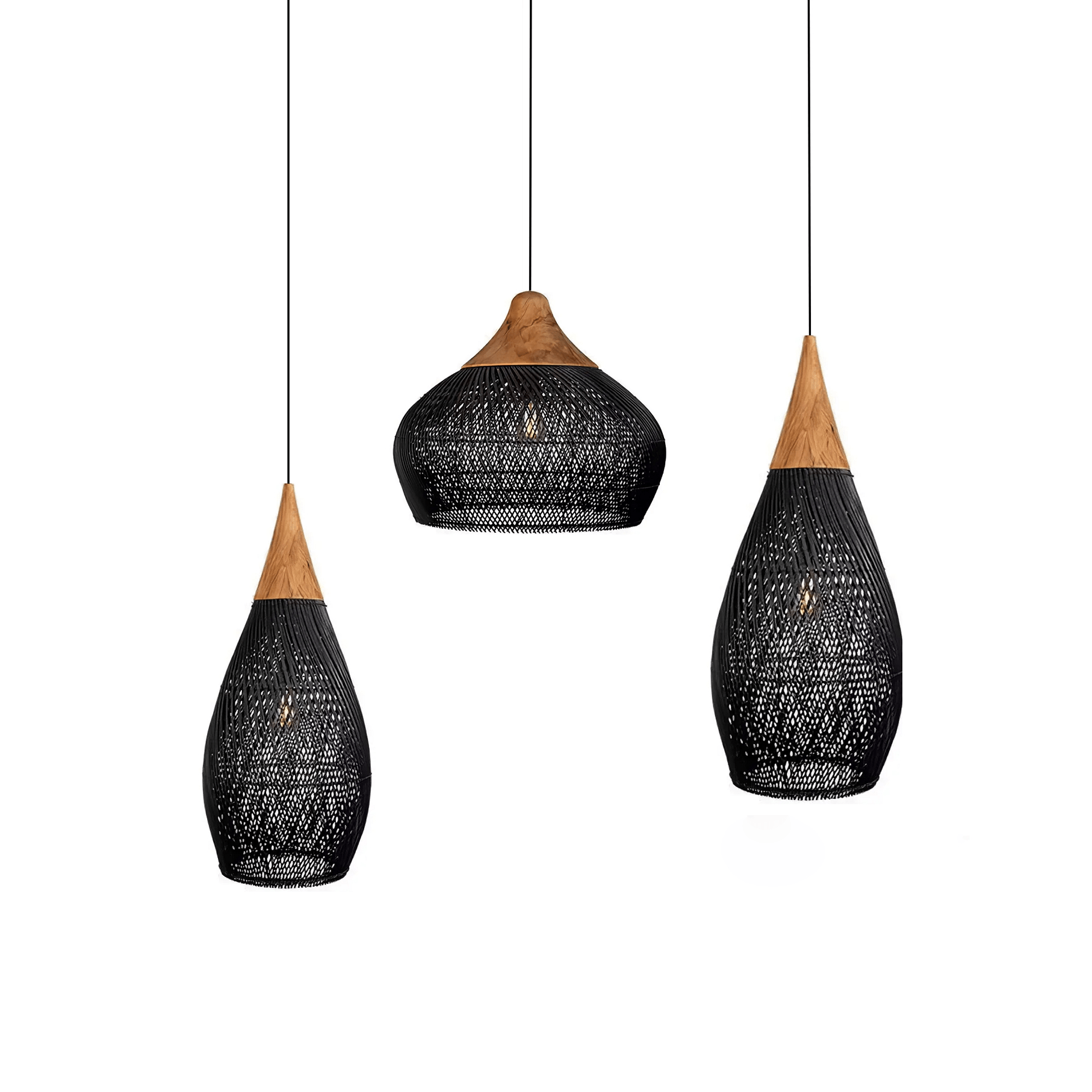 Solavn Rattanholz Pendelleuchte-Letslighting