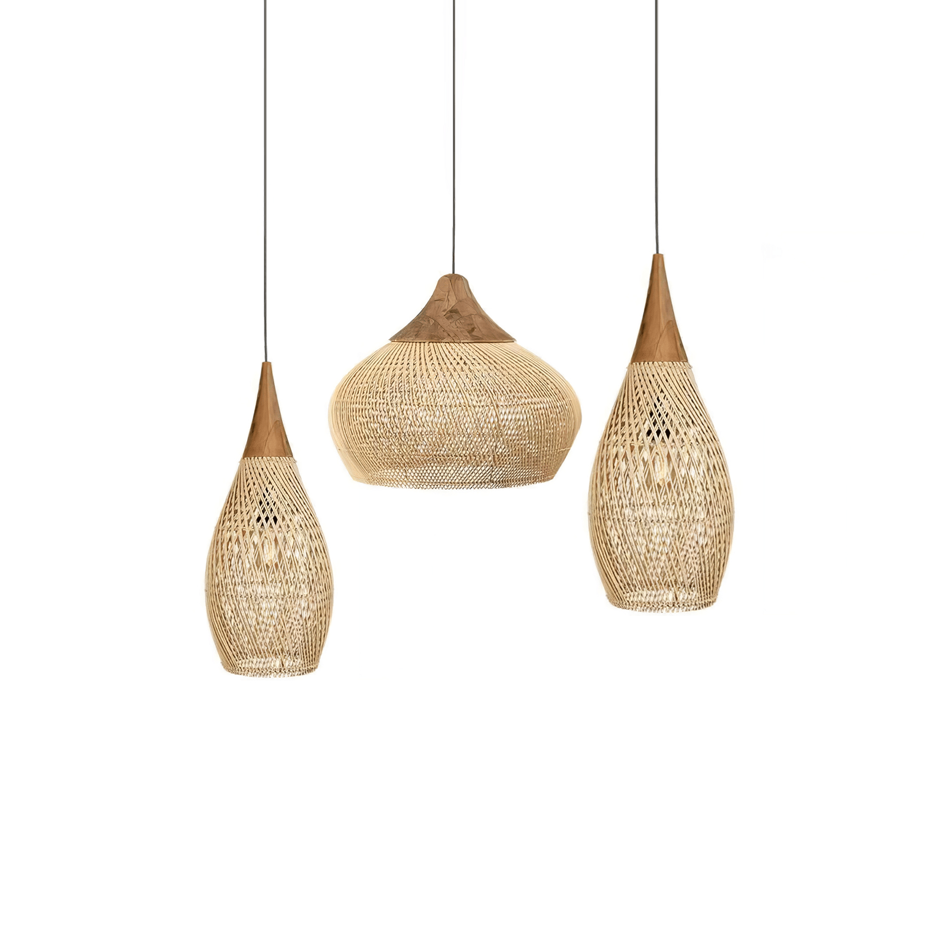 Solavn Rattanholz Pendelleuchte-Letslighting