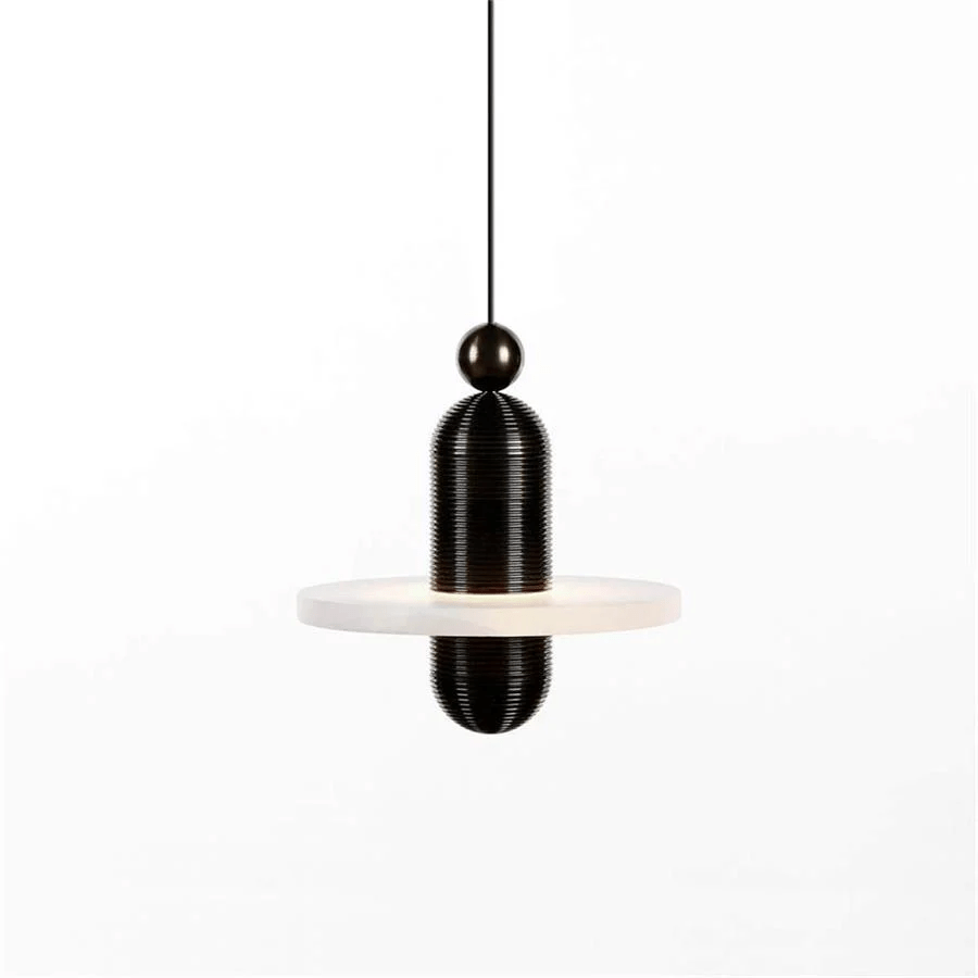 Orion Brushed Brass Alabaster Pendant Light - Blowlighting
