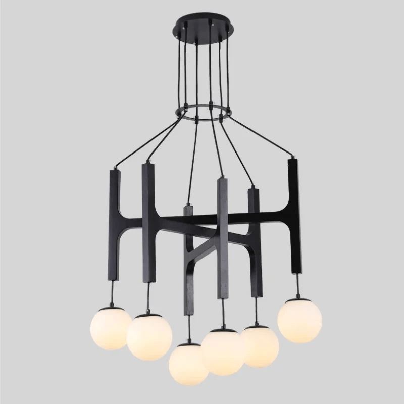 Xylocube Geometrische Pendelleuchte aus Holzkugel-Letslighting