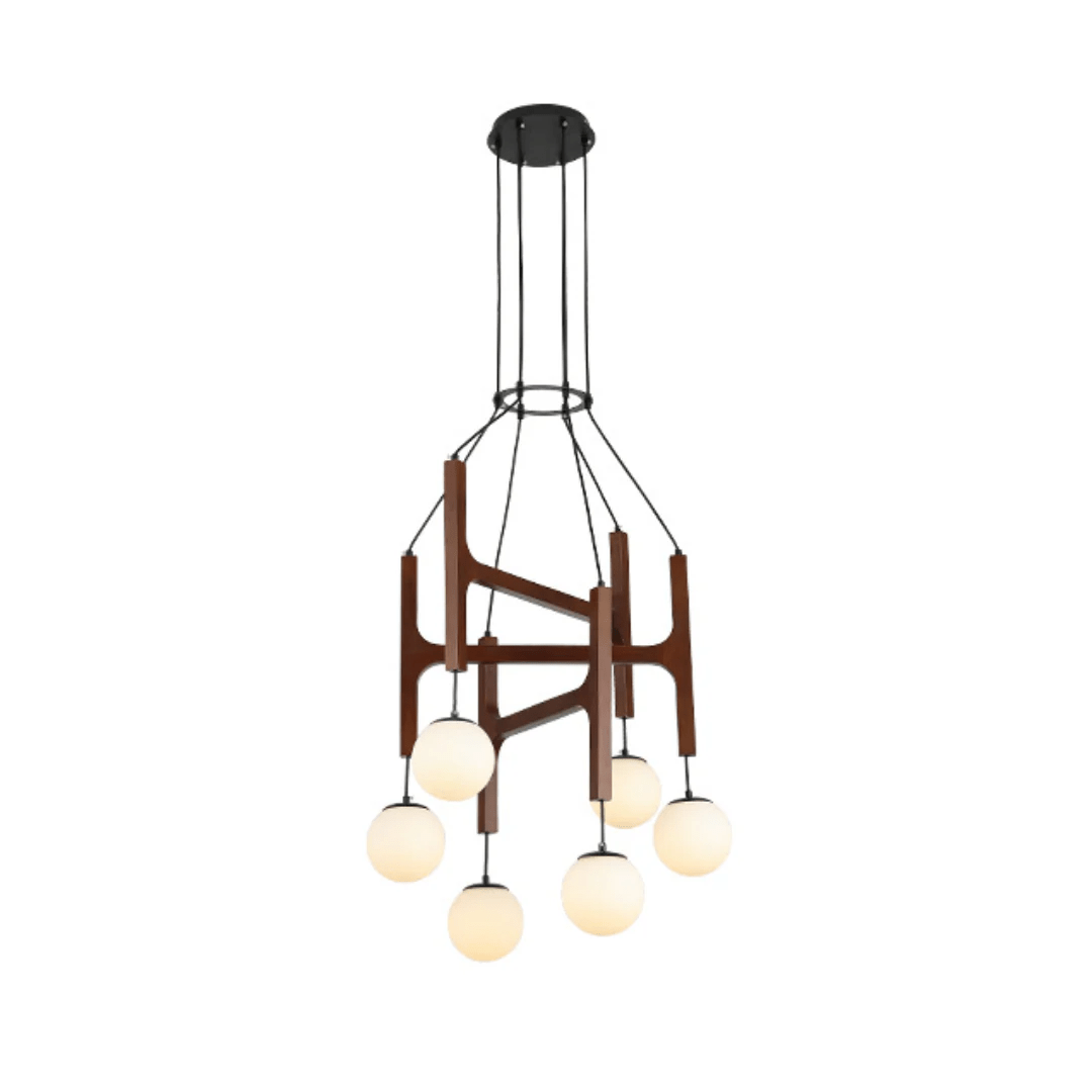 Xylocube Geometrische Pendelleuchte aus Holzkugel-Letslighting