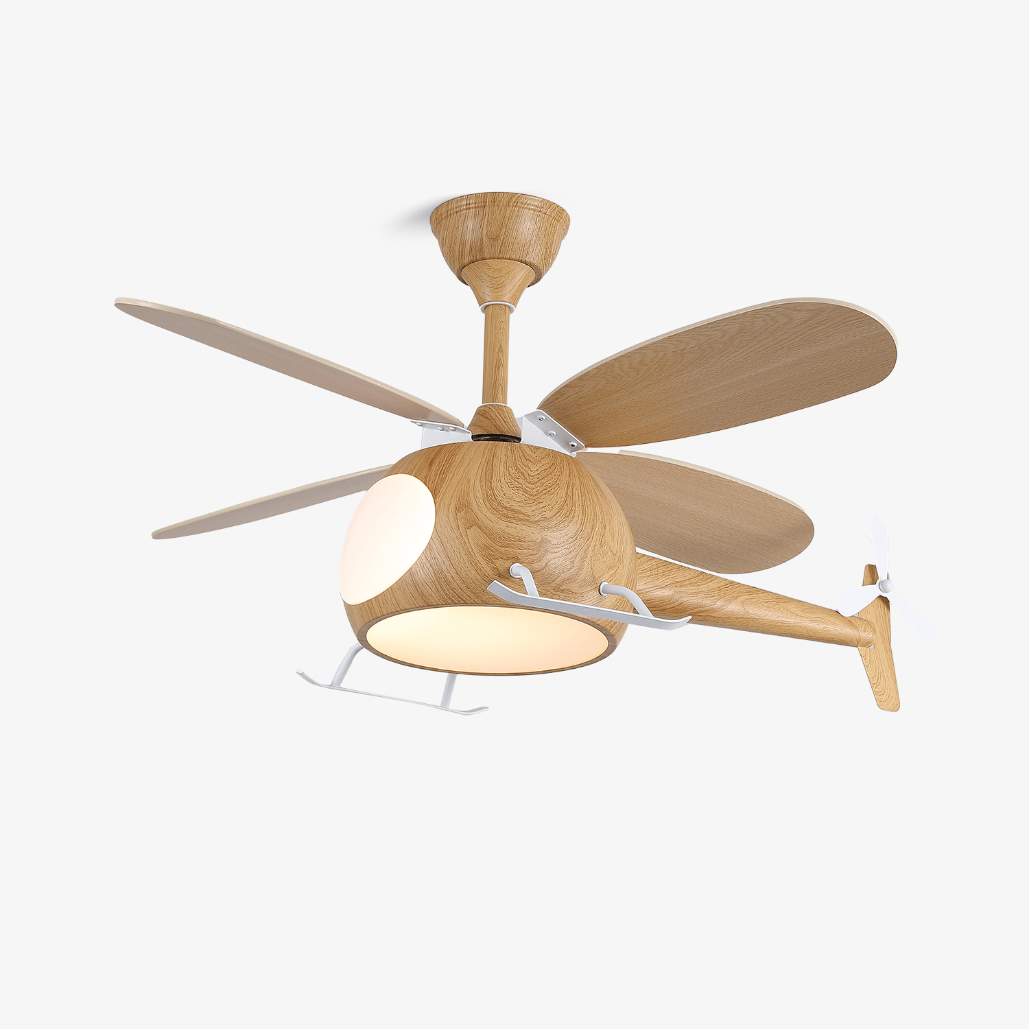 Aviara Moderner Deckenventilator aus Holz in Walnuss-Optik