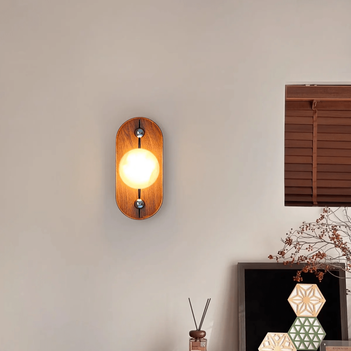 Orlin Alabaster Wood Wall Sconce - Neutralighting