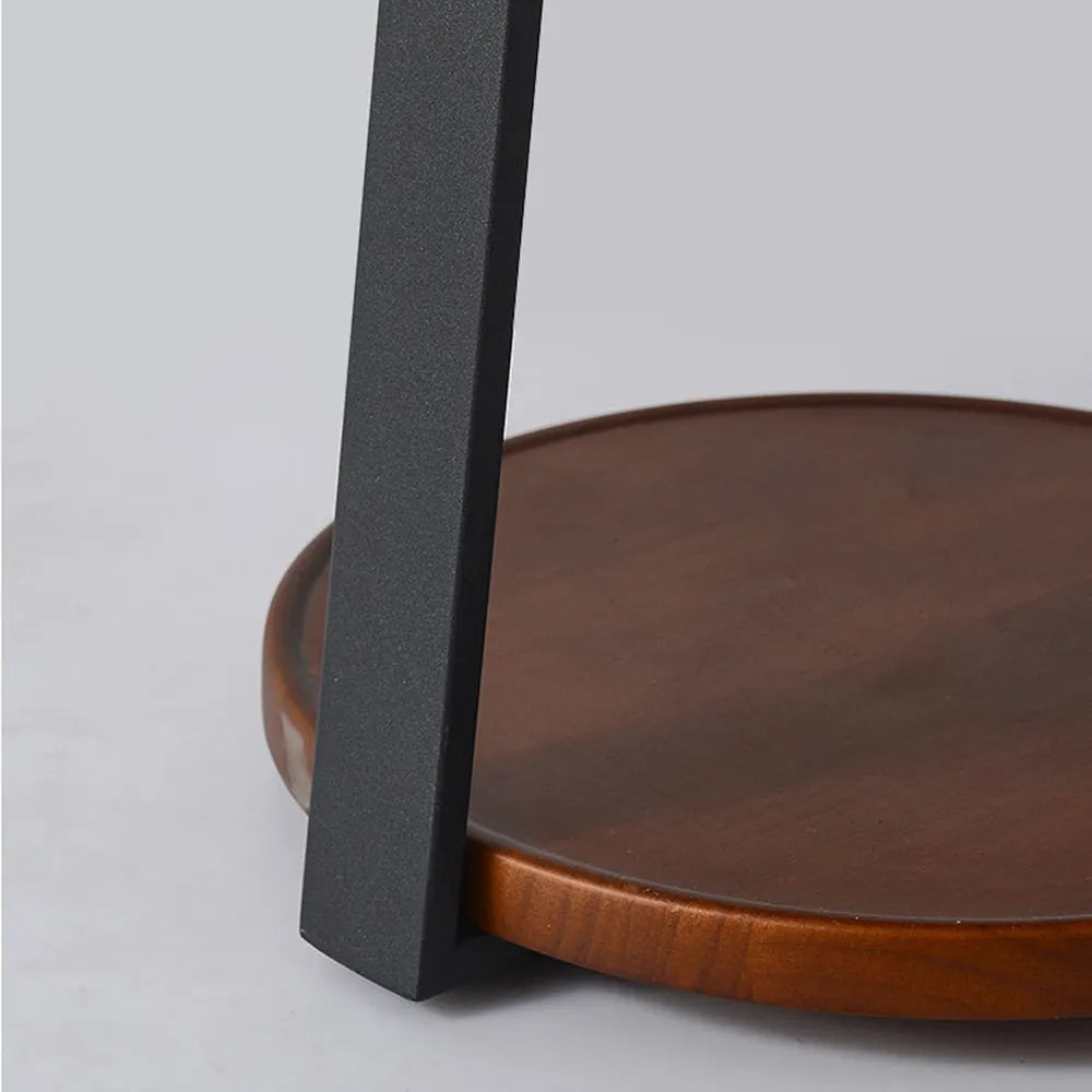 Muto  Natural Stehlampe, Mit Tisch, Rund, Holz, Schlafzimmer