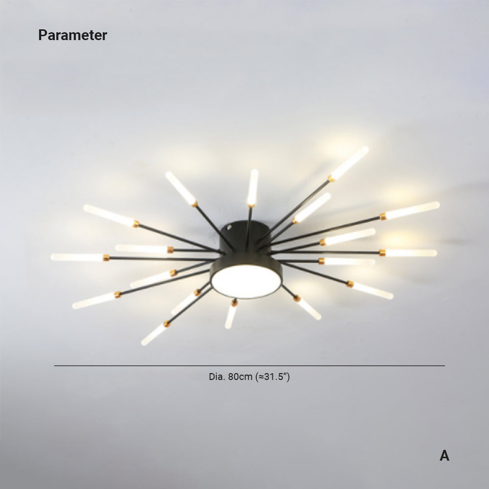 Arisha Deckenleuchte Feuerwerk  Modern Design LED  Wohnzimmer Schlafzimmer