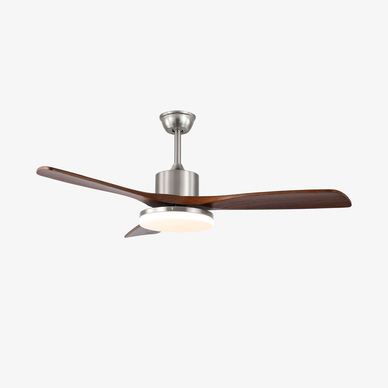 Orvian Deckenventilatorleuchte mit 5 Flügeln, Walnuss-Finish