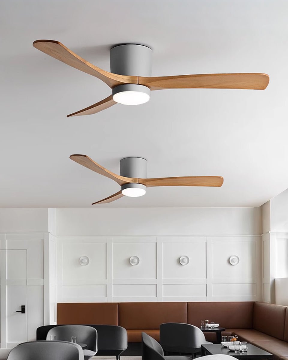 Ezra Nordische Deckenventilatorleuchte mit 6000K kaltweißer Beleuchtung