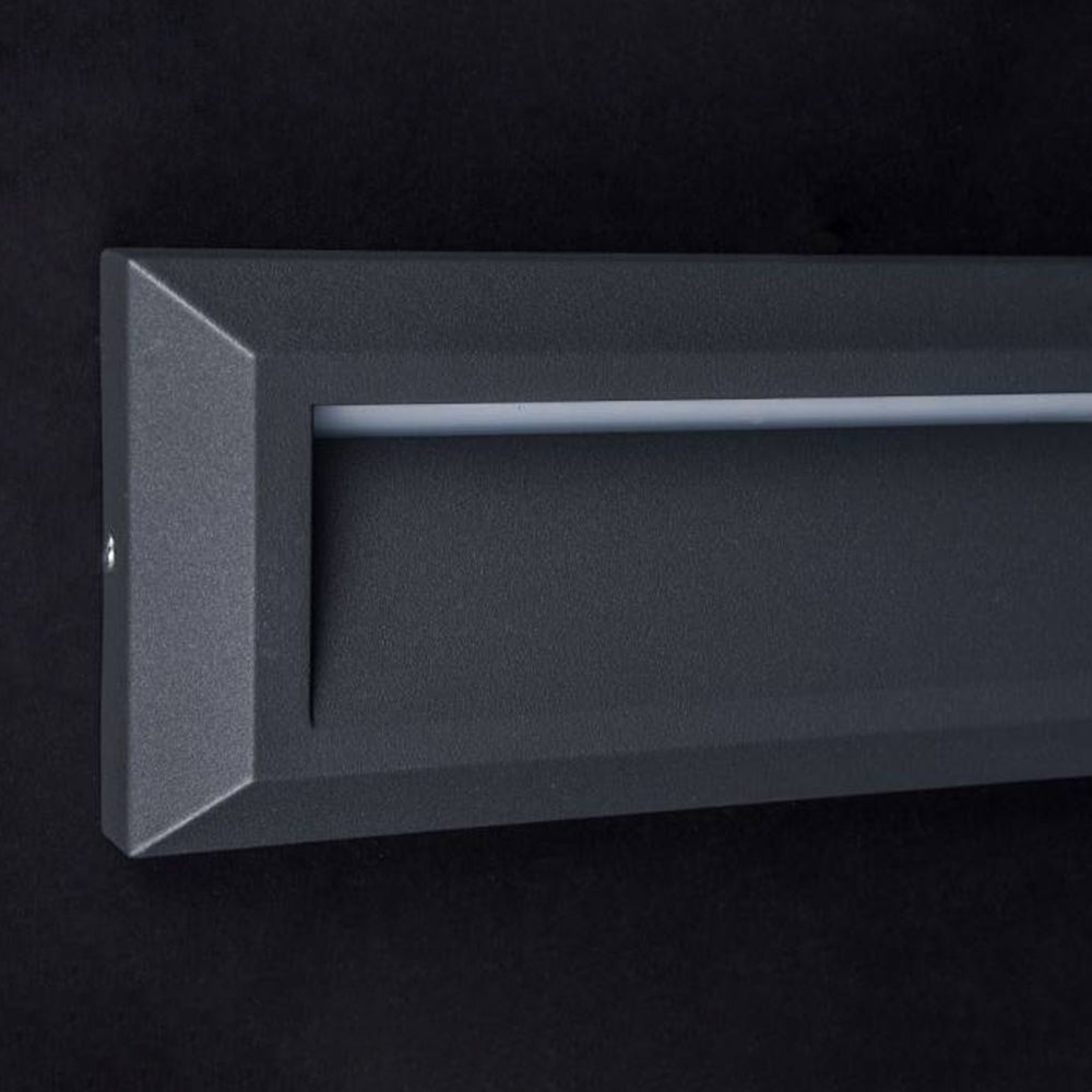 Ray Außenwandleuchte Rechteck, Grau, Innen/Außen, Metall Modern LED