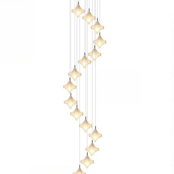 Moderne Art Deco Pendelleuchte, leuchtend