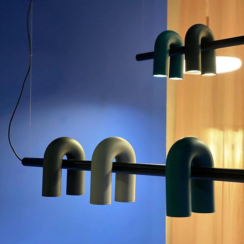 Arisha Modern LED Linear Pendelleuchte Grau/Rosa/Schwarz/Blau Wohn/Ess/Schlaf/Kinderzimmer Esstisch Metall&Acryl
