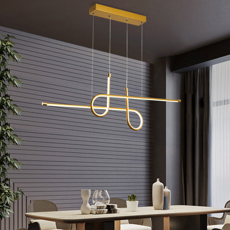Arisha Pendelleuchte LED Esszimer/Esstisch, Schwarz/Gold, Metall