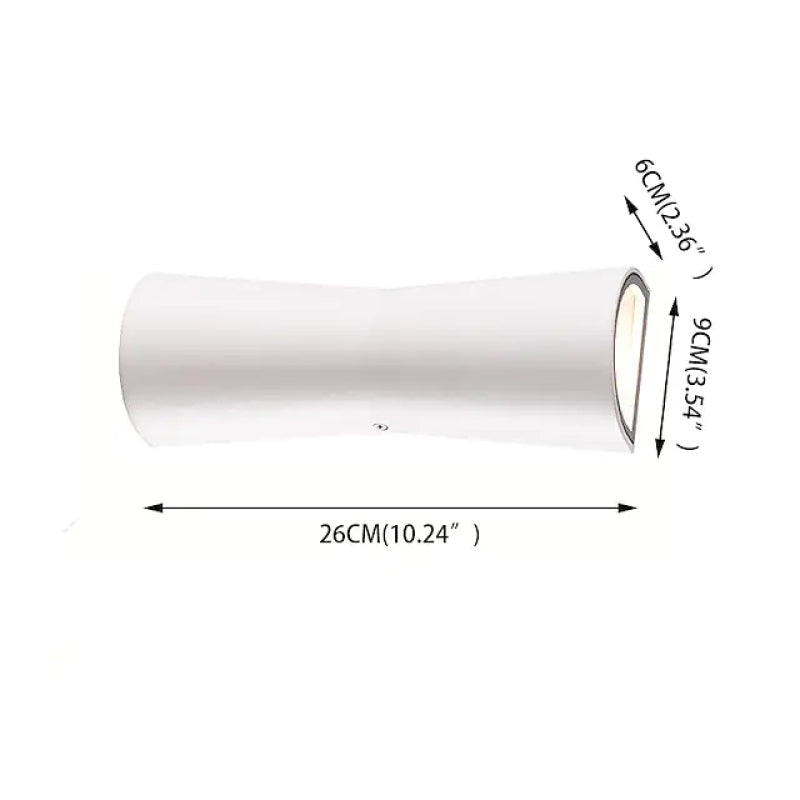 Ray Modern Zylinder LED Außenwandleuchte Metall Acryl Garten Flur Terrasse