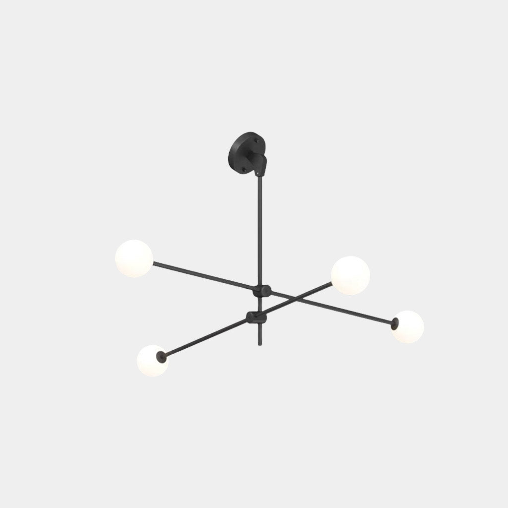 Kronleuchter Sputnik Glas Multi-Globe für schräge Decke