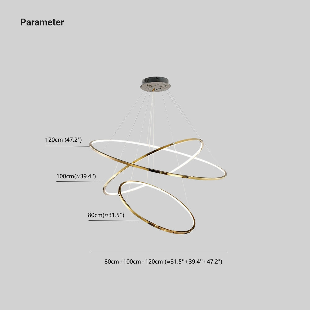 Arisha Minimalistische Ring LED Pendelleuchte Gold Wohn/Schlaf/Esszimmer Esstisch Metall&Acryl-Letslighting