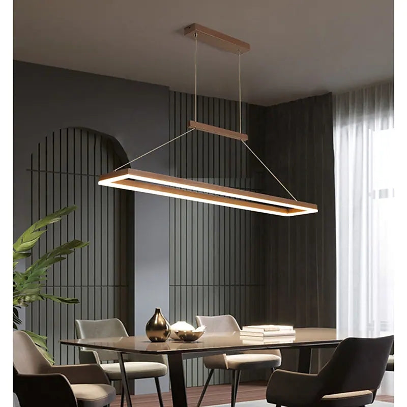 Arisha Modern LED Pendellleuchte Linear Dimmbar Rechteckig Ess/Wohnzimmer Metall