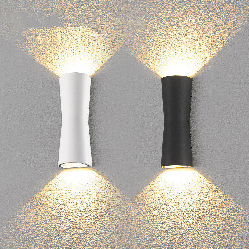 Ray Modern Zylinder LED Außenwandleuchte Metall Acryl Garten Flur Terrasse