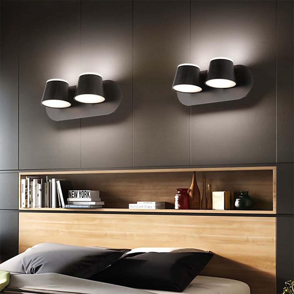 Kristy Modern LED Wandleuchte Schwarz Bad/Schlafzimmer Metall Acryl 1 /2/3-Licht