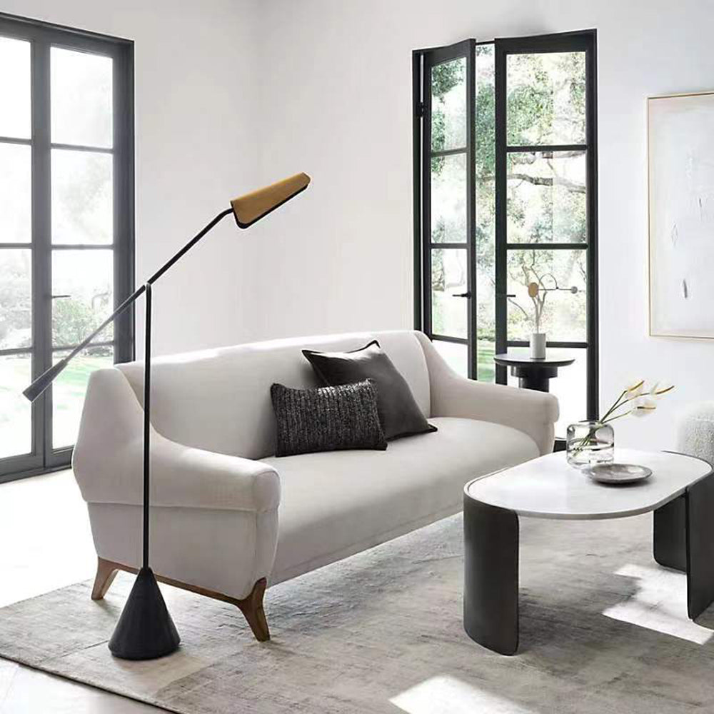 Mira Minimalistische LED Stehleuchte 3 Flammig Marmor & Metall