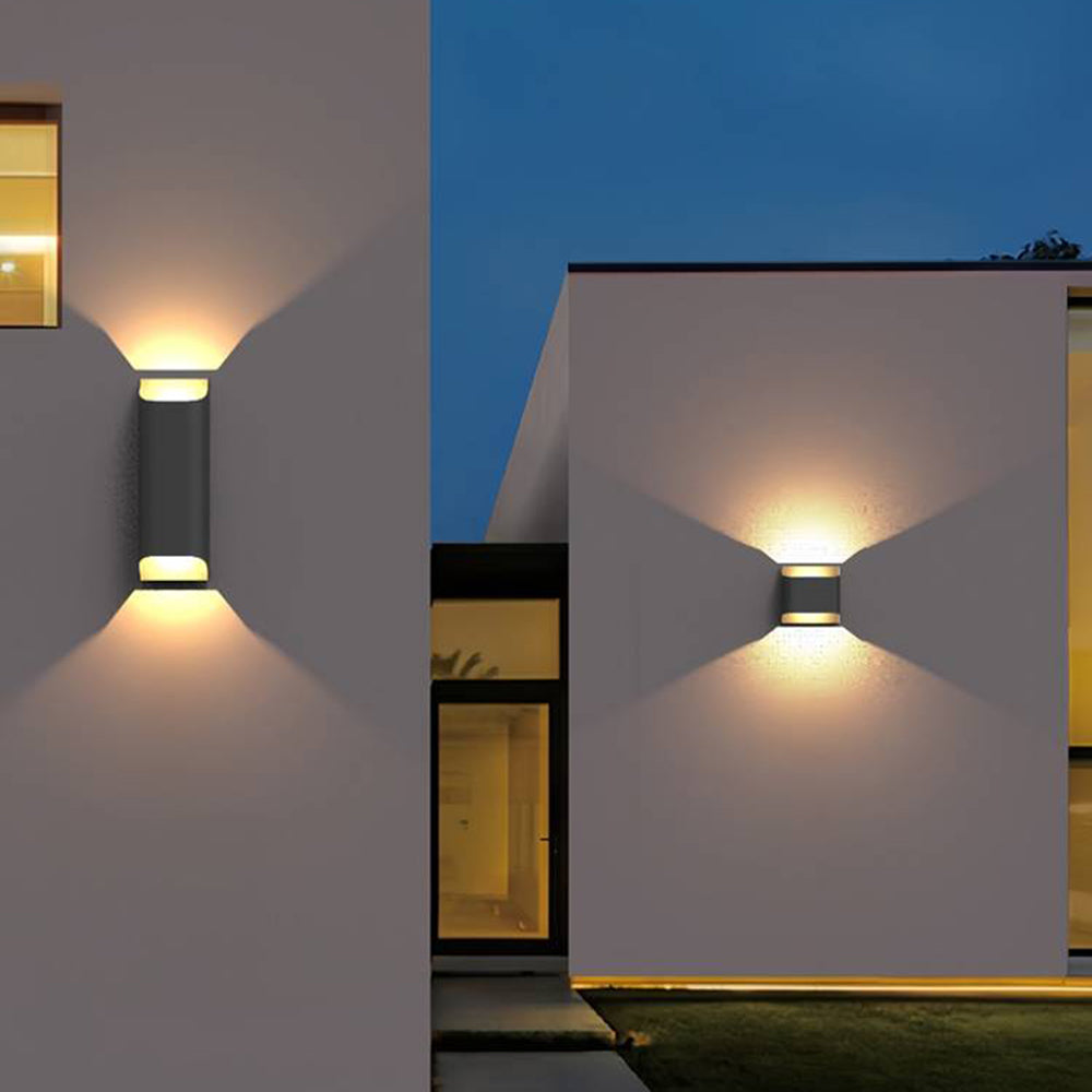 Ray Modern LED Solar Außenwandleuchte Metall Garten Terrasse Flur
