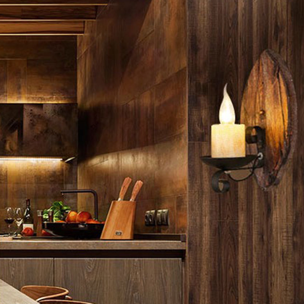 Epoch Designer LED Wandleuchte Esszimmer/Schlafzimmer Holz/Metall