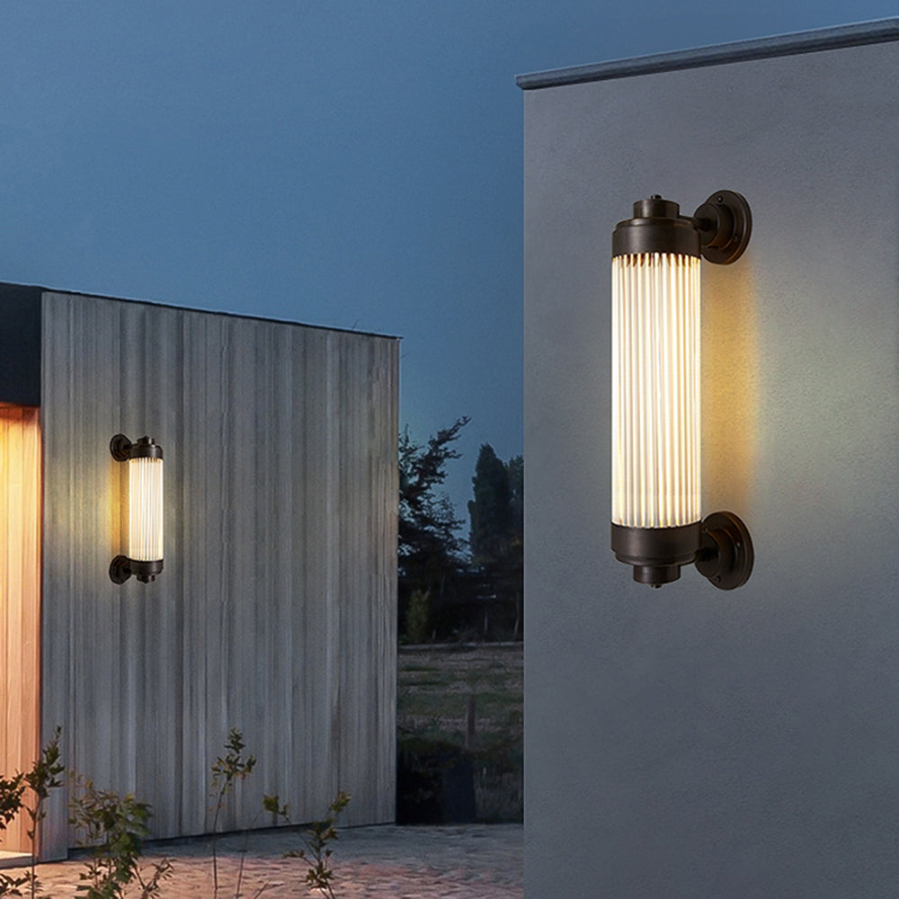 Silva Außenwandleuchte, Kupfer & Glas Terrasse & Garten