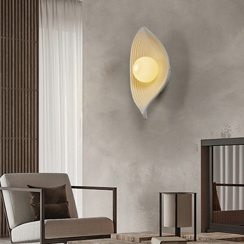 Aria Modern LED Wandleuchte Schwarz/Weiß/Holz Acryl Wohnzimmer