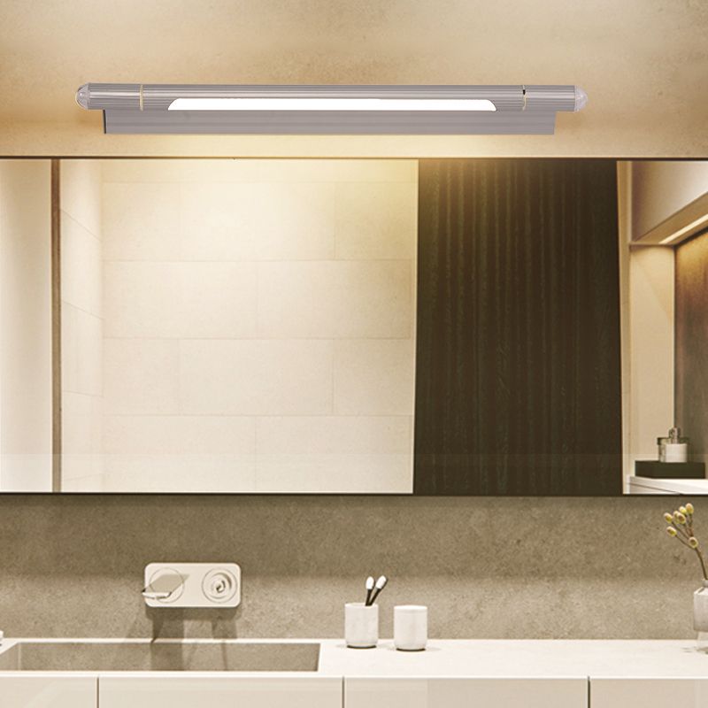 Arisha Minimalistisch Linear Led Wandleuchte Silber Badezimmer Metall Acryl 52/55/62/64/81/93 cm