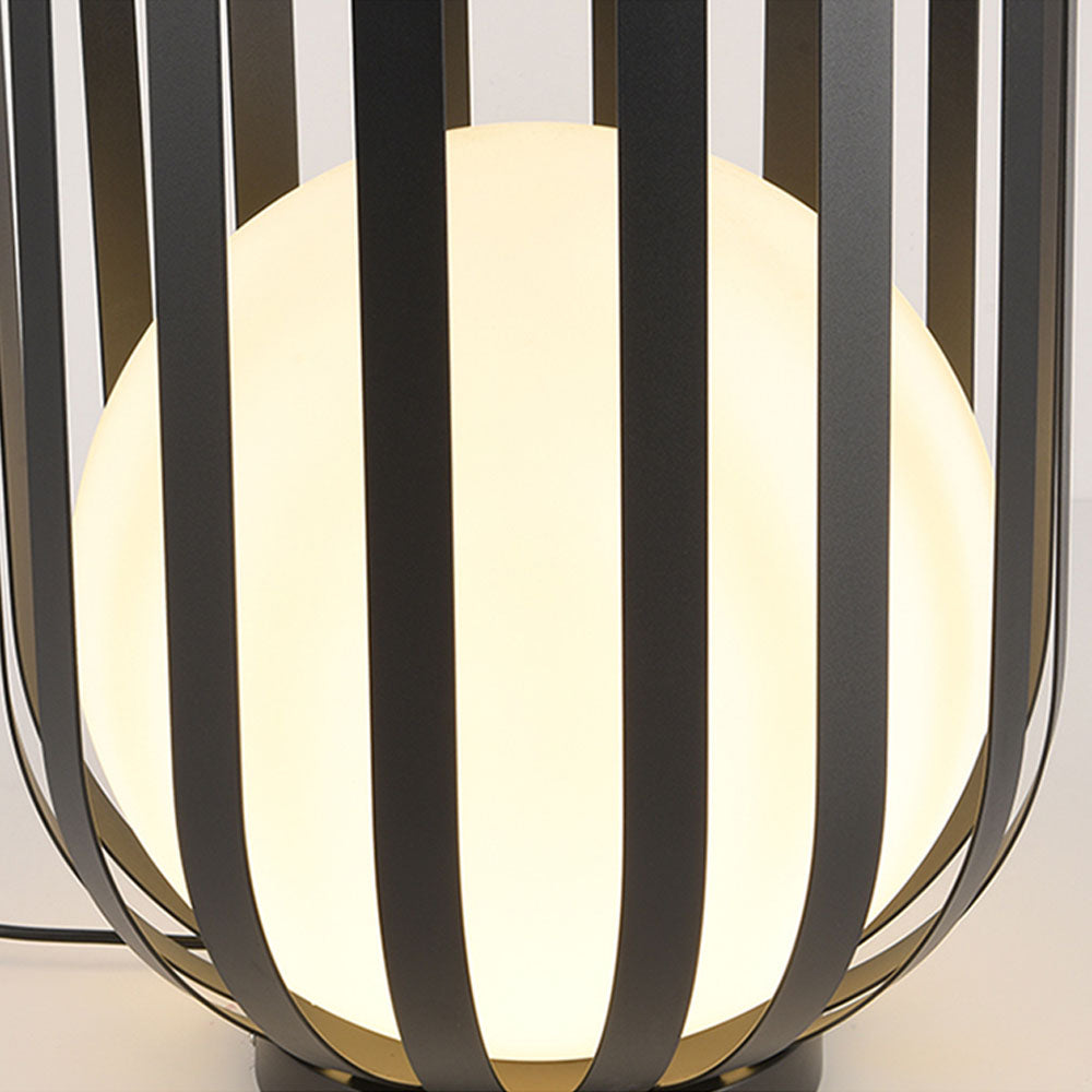 Ray Modern LED Außenleuchte Kugel Garten/Flur/Balkon, Schwarz, Metall