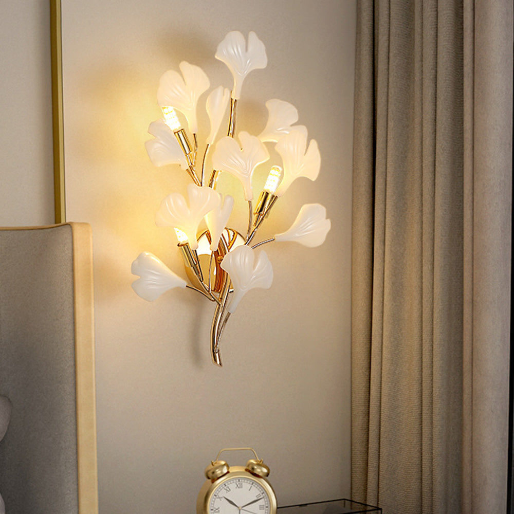 Olivia Design LED Wandleuchte Schlafzimmer/ Wohnzimmer Weiß/Gold