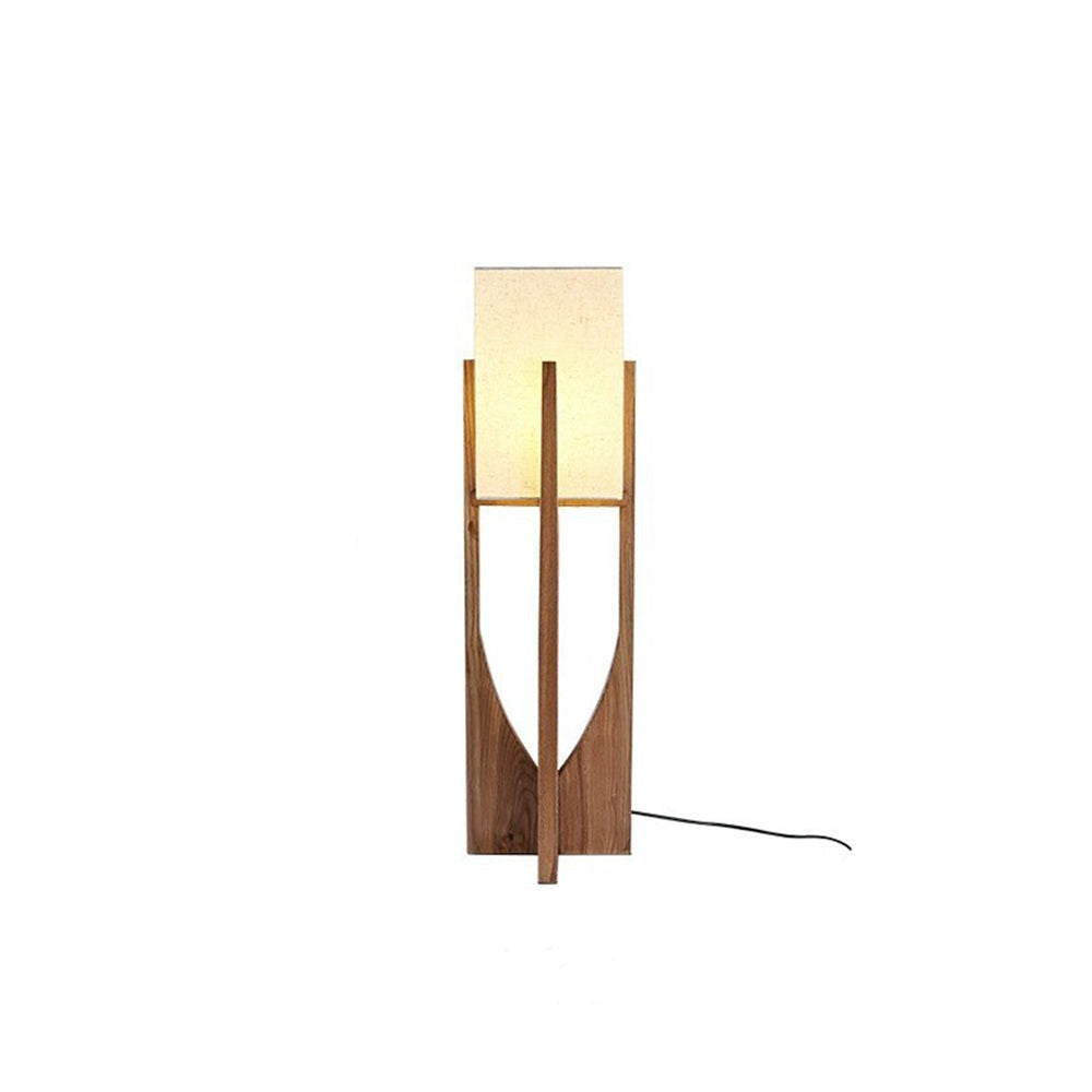 Muto Design LED Stehlampe Holzfarbe Wohn/Arbeits/Schlaf/Esszimmer Holz&Stoff