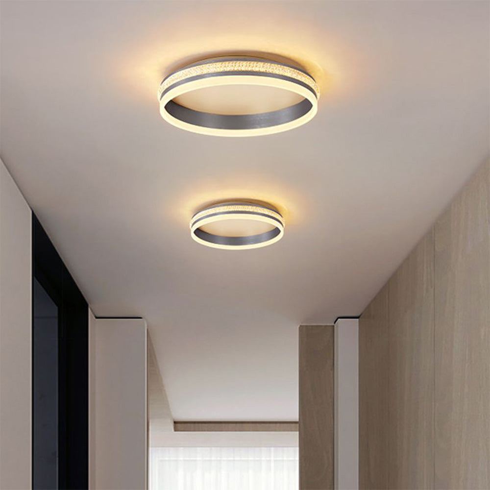 Arisha Modern LED Deckenleuchten Dimmbar Ring Weiß Wohnzimmer Metall